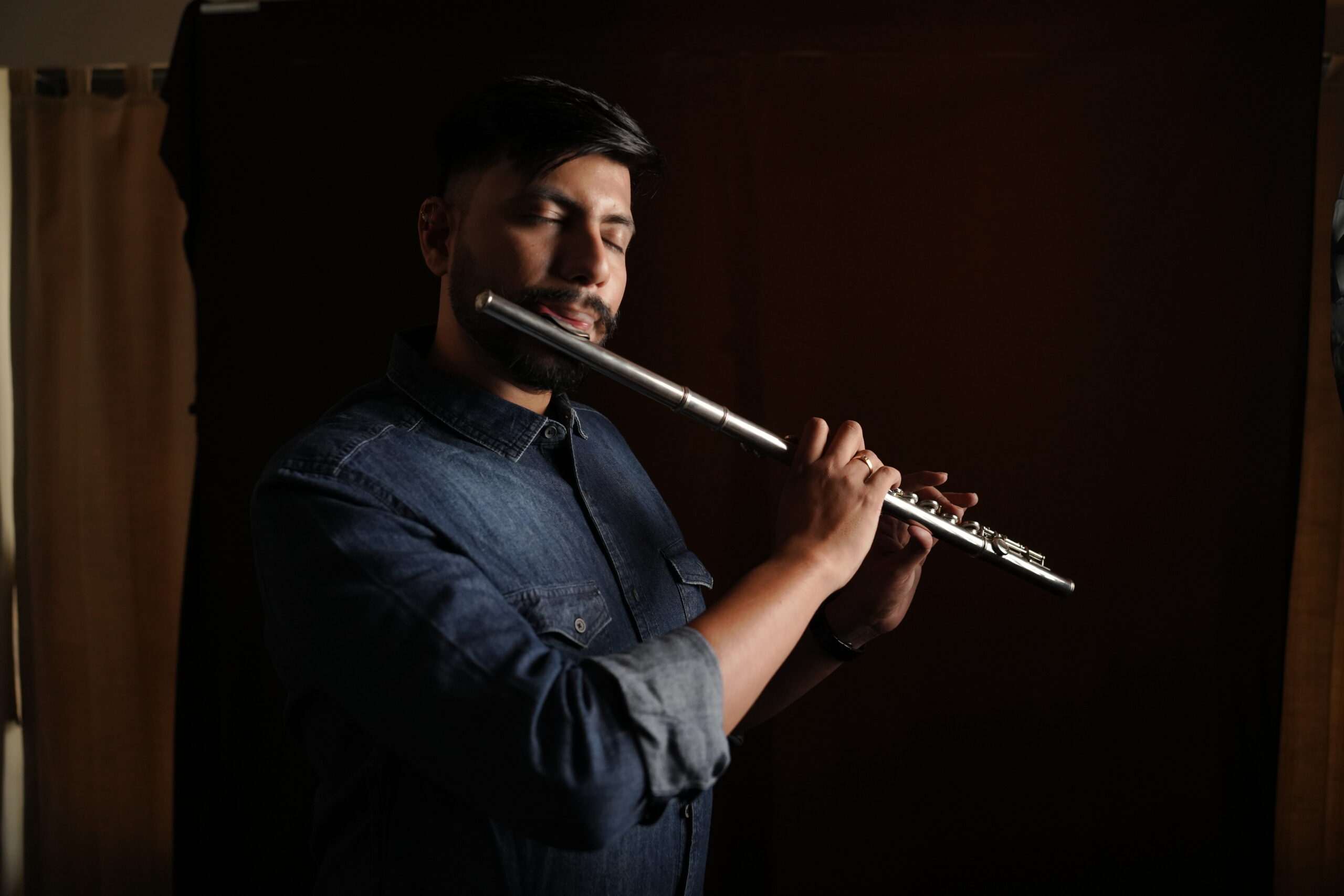 Satej Karandikar Playing Western Flute